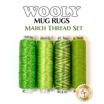  Wooly Mug Rug Series - March - 4 pc Thread Set, Image