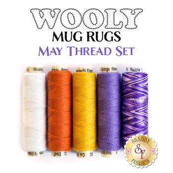  Wooly Mug Rug Series - May - 5pc Thread Set, Image