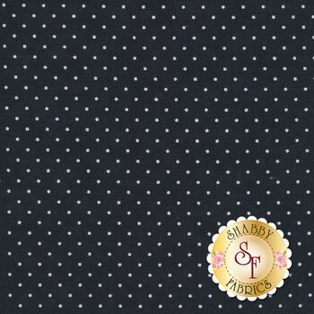 Moda Essential Dots 8654-41 Jet Black by Moda Fabrics, Image