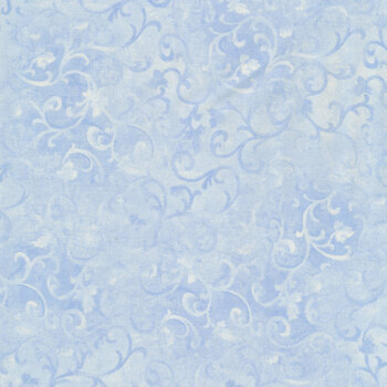 Essentials Scroll 89025-411 Light Blue by Wilmington Prints, Image