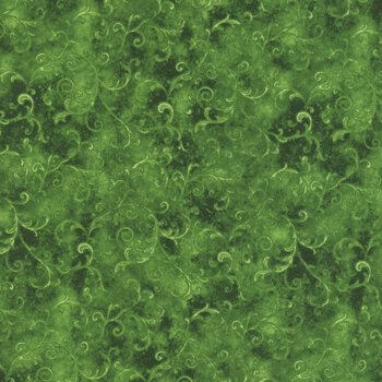 Essentials Filigree 42324-779 Dark Green by Wilmington Prints, Image