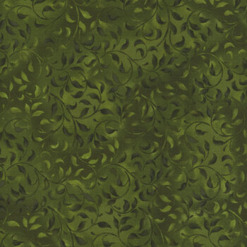 Essentials Climbing Vines 38717-779 Dark Green by Wilmington Prints, Image