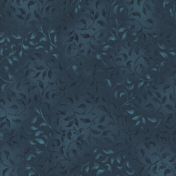 Essentials Climbing Vines 38717-494 True Navy by Wilmington Prints, Image