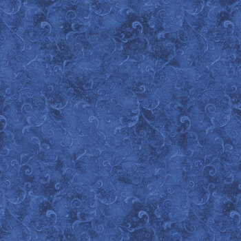 Essentials Filigree 42324-440 Dark Blue by Wilmington Prints, Image