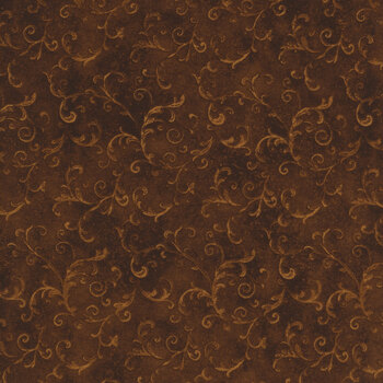 Essentials Filigree 42324-222 Chocolate by Wilmington Prints, Image