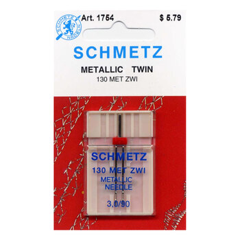 Schmetz Metallic Twin Machine Needle - Size 3.0/90, Image