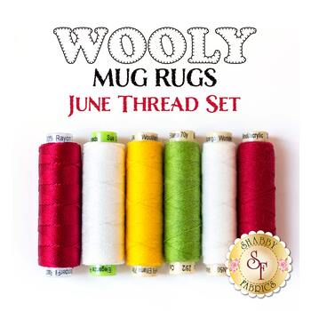  Wooly Mug Rug Series - June - 6 pc Thread Set, Image