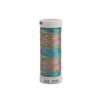 Sulky Original Metallic Thread - #7024 Lt. Blue/Gold/Lavender - 165yd, Image