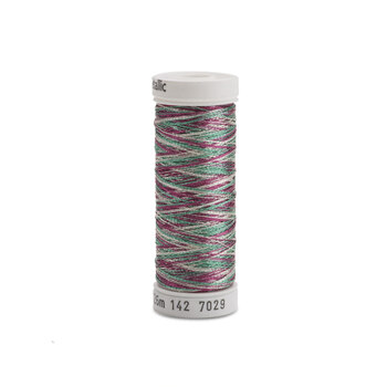 Sulky Original Metallic Thread - #7029 Silver/Rose/Jade - 140yd, Image