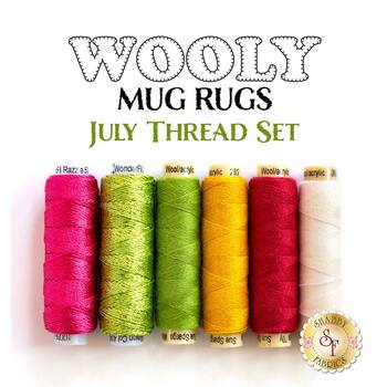  Wooly Mug Rug Series - July - 6 pc Thread Set, Image