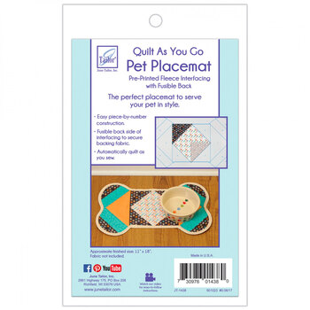 Quilt As You Go Pre-Printed Batting - Pet Placemat - Dog Bone, Image