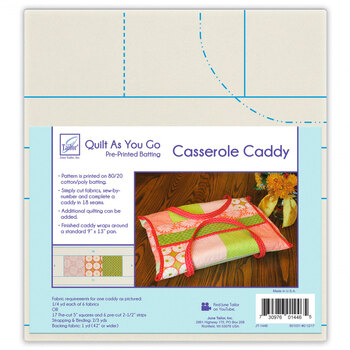 Quilt As You Go Pre-Printed Batting - Casserole Caddy, Image