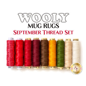  Wooly Mug Rug Series - September - 9 pc Thread Set