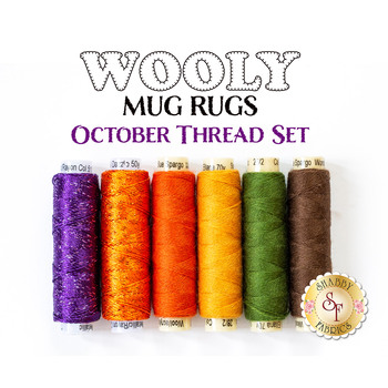  Wooly Mug Rug Series - October - 6 pc Thread Set, Image