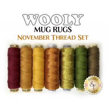  Wooly Mug Rug Series - November - 7pc Thread Set, Image