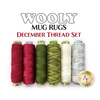  Wooly Mug Rug Series - December - 6 pc Thread Set, Image