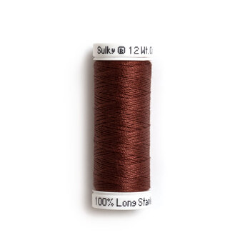 Sulky 12wt Cotton Petites Thread #1058 Tawny Brown - 50yd, Image