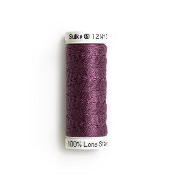 Sulky 12wt Cotton Petites Thread #1813 Plum Wine - 50yd, Image