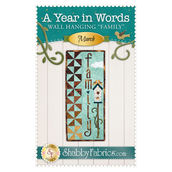 A Year in Words Wall Hangings - Family - March Pattern - PDF Download, Image