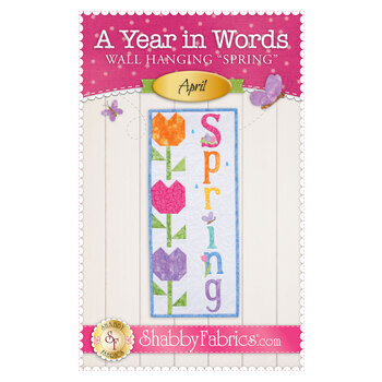 A Year in Words Wall Hangings - Spring - April Pattern - PDF Download, Image