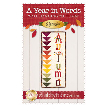 A Year in Words Wall Hangings - Autumn - September Pattern - PDF Download, Image