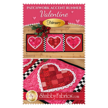 Patchwork Accent Runner - Hearts - February Pattern - PDF Download, Image