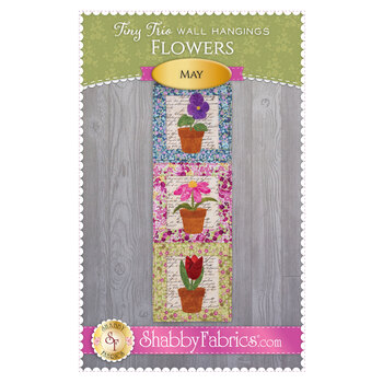 Tiny Trio Wall Hangings - Flowers - May Pattern - PDF Download, Image