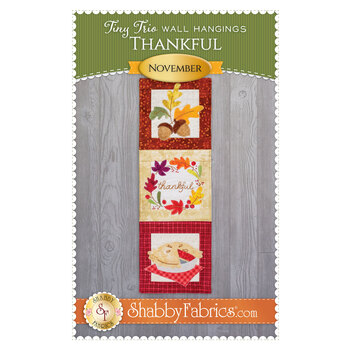 Tiny Trio Wall Hangings - Thankful - November Pattern - PDF Download, Image