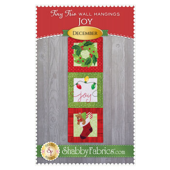 Tiny Trio Wall Hangings - Joy - December Pattern - PDF Download, Image