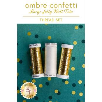 Ombre Confetti Large Jelly Roll Tote - 3pc Thread Set, Image