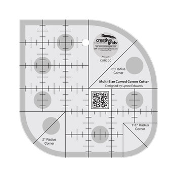 Creative Grids Curved Corner Cutter Quilt Ruler - #CGRCCC