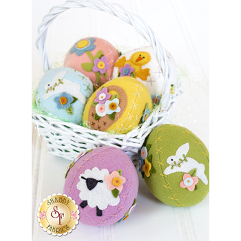  Sweet Stitched Stuffed Easter Eggs Wool Kit #229 - Bareroots, Image