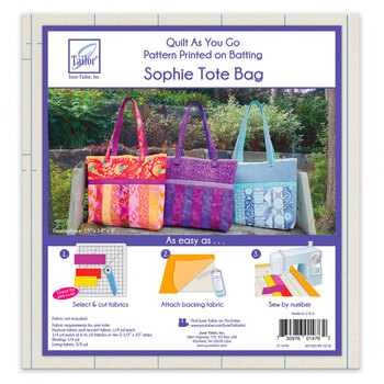 Quilt As You Go Pre-Printed Batting - Sophie Tote Bag, Image