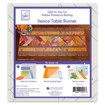 Quilt As You Go Pre-Printed Batting - Venice Table Runner, Image