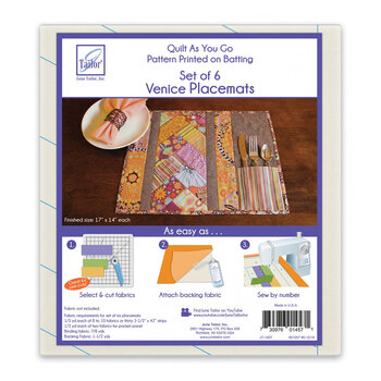 Quilt As You Go Pre-Printed Batting - Venice Placemats - Makes 6, Image