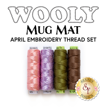  Wooly Mug Mat Series - April - 4pc Embroidery Thread Set, Image