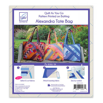 Quilt As You Go Pre-Printed Batting - Alexandra Tote, Image