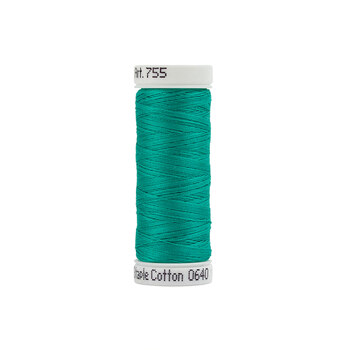 Sulky 50wt Cotton Thread #0640 Medium Aqua - 160yd, Image