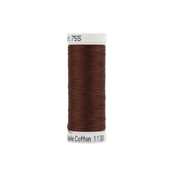 Sulky 50wt Cotton Thread #1130 Dark Brown - 160yd, Image