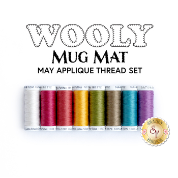  Wooly Mug Mat Series - May - 8pc Appliqué Thread Set, Image