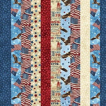 Stonehenge Stars & Stripes 7 DP39437-30 by Deborah Edwards for Northcott Fabrics, Image