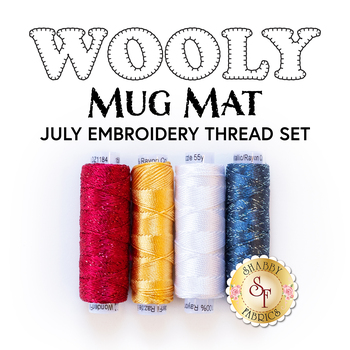  Wooly Mug Mat Series - July - 4pc Embroidery Thread Set, Image