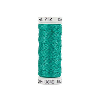 Sulky 12wt Cotton Petites Thread #0640 Medium Aqua - 50yd, Image