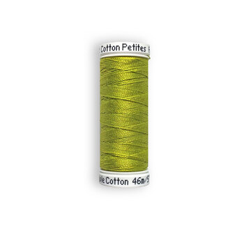 Sulky 12wt Cotton Petites Thread #1332 Deep Chartreuse - 50yd, Image