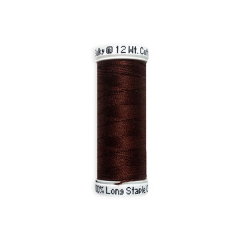 Sulky 12wt Cotton Petites Thread #1130 Dark Brown - 50yd, Image