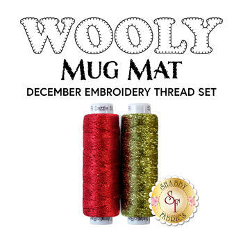  Wooly Mug Mat Series - December - 2pc Embroidery Thread Set, Image