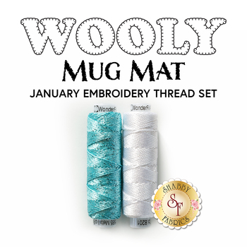  Wooly Mug Mat Series - January - 2pc Embroidery Thread Set, Image