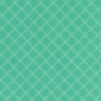 Kimberbell Basics 8209-Q Teal Lattice by Kim Christopherson for Maywood Studio REM