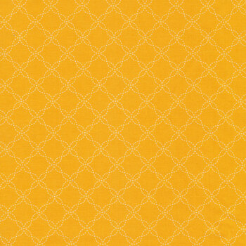 Kimberbell Basics 8209-S Yellow Lattice by Kim Christopherson for Maywood Studio, Image