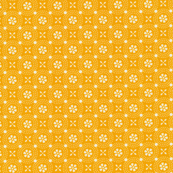 Kimberbell Basics 8241-S Yellow Dotted Circles by Kim Christopherson for Maywood Studio, Image